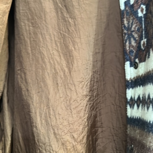 Vintage Current Seen Polyester & Cotton Brown Fringed Jacket Aztec Stripe - Picture 7 of 9